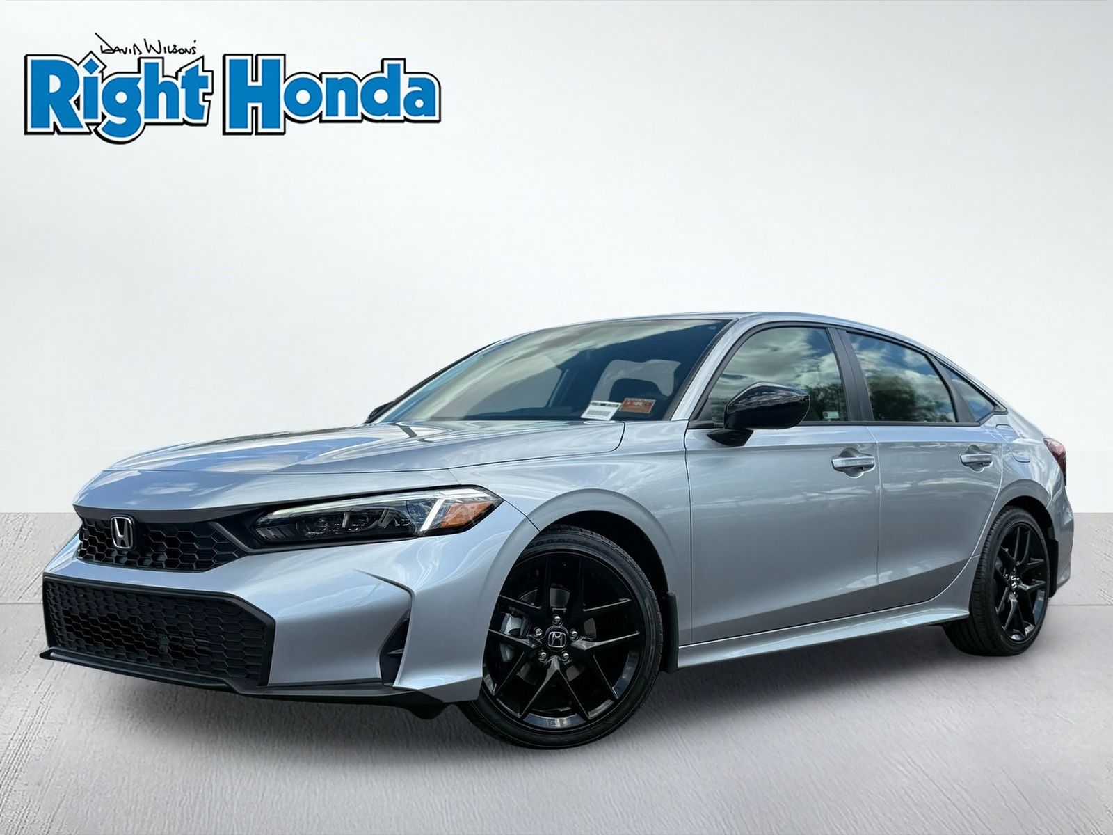 Silver 2026 Honda Civic Sport FWD Sedan Front-Wheel Drive Continuously Variable Transmission