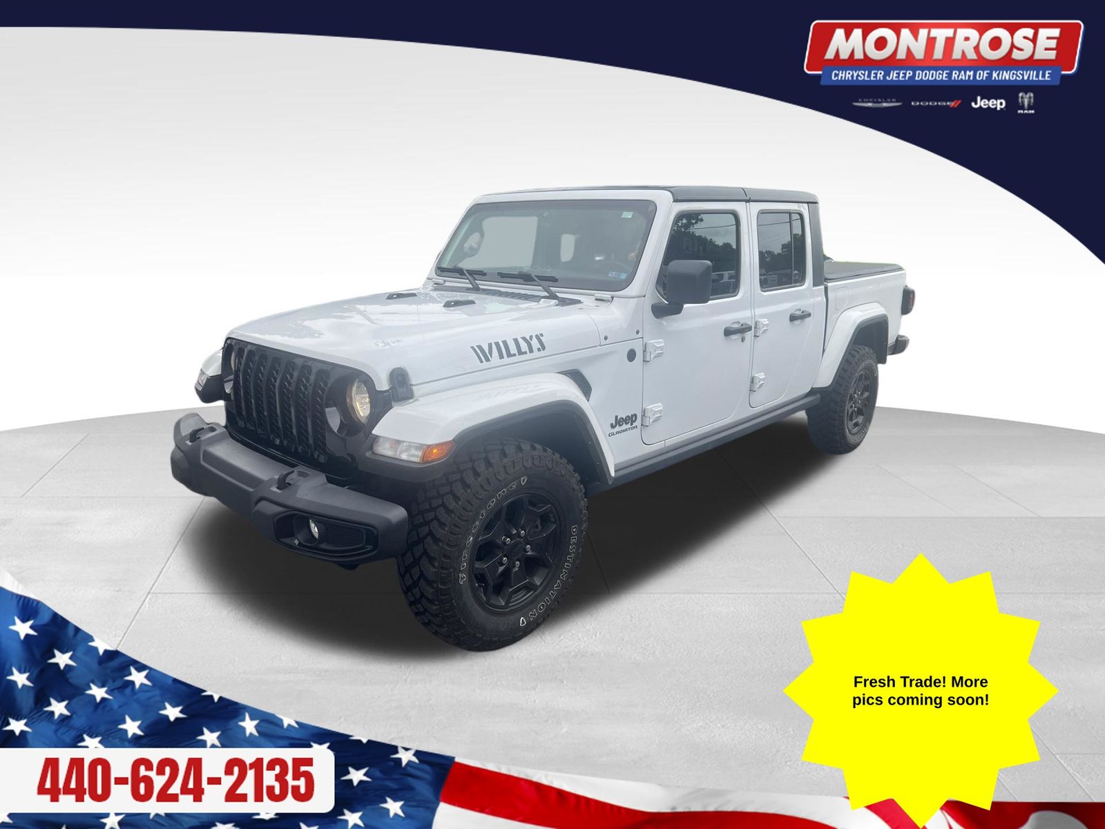 Bright White Clearcoat 2021 Jeep Gladiator Pickup Truck Four-Wheel Drive 8-Speed Automatic