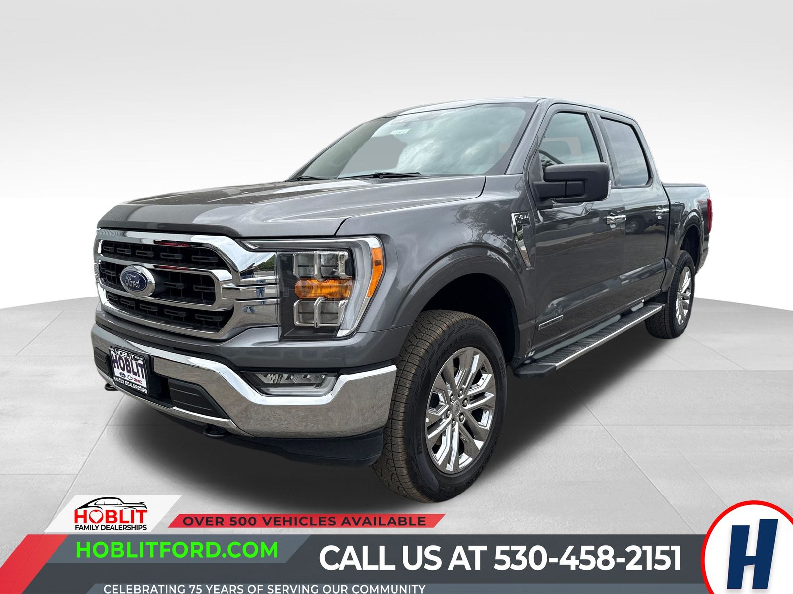 Gray Metallic 2022 Ford F-150 Pickup Truck Four-Wheel Drive Automatic