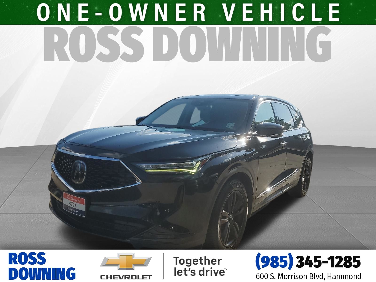 2022 Acura MDX 3.5L Black at Ross Downing Buick GMC