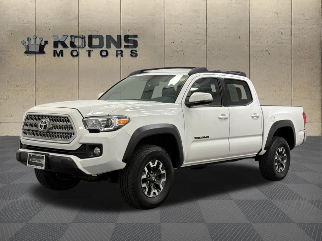 Super White 2017 Toyota Tacoma TRD Off Road V6 Double Cab 4WD Pickup Truck Four-Wheel Drive 6-Speed Automatic