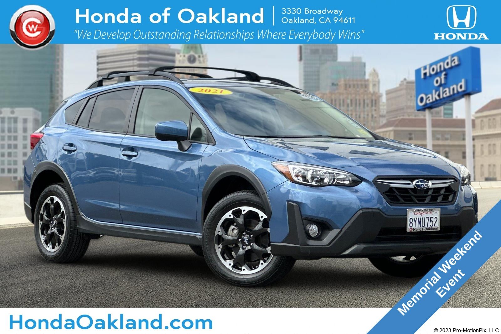 Horizon Blue 2021 Subaru Crosstrek Premium AWD SUV / Crossover All-Wheel Drive Continuously Variable Transmission