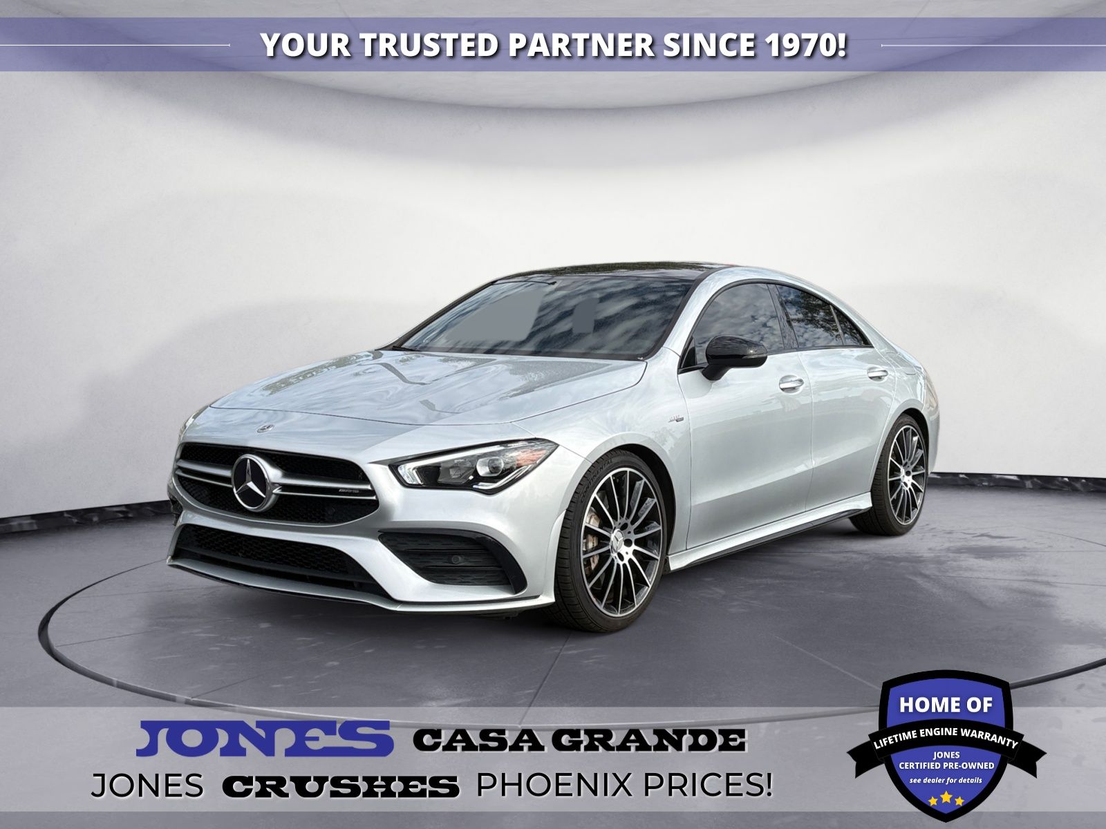 Iridium Silver Metallic 2021 Mercedes-Benz CLA AMG CLA 35 4MATIC Coupe All-Wheel Drive 7-Speed Automatic