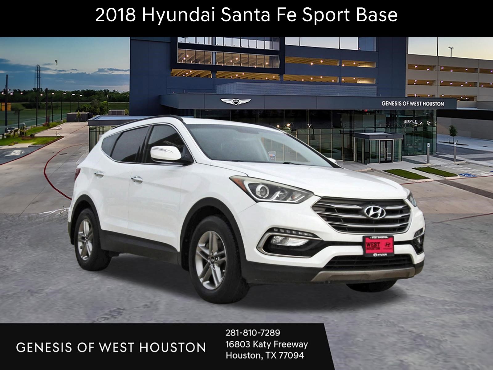 Pearl White 2018 Hyundai Santa Fe Sport SUV / Crossover Front-Wheel Drive 6-Speed Automatic