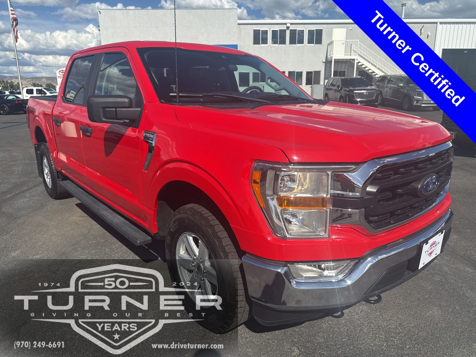Red 2022 Ford F-150 Pickup Truck Four-Wheel Drive Automatic