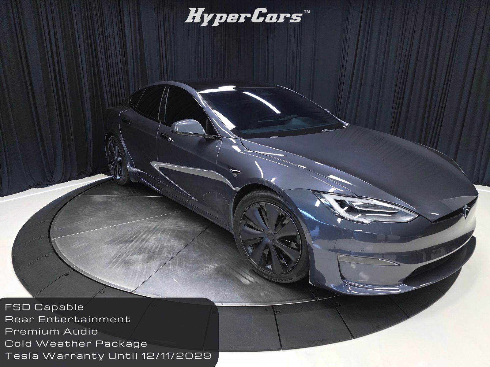 Gray 2022 Tesla Model S AWD Sedan All-Wheel Drive 1-Speed Automatic