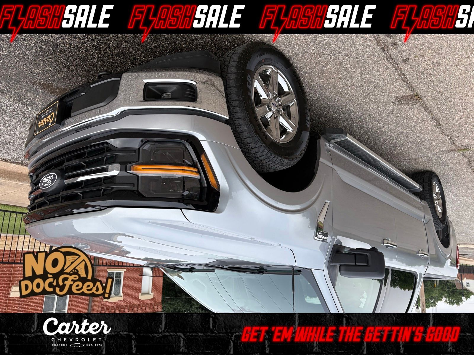 Iconic Silver Metallic 2024 Ford F-150 Pickup Truck Four-Wheel Drive Automatic