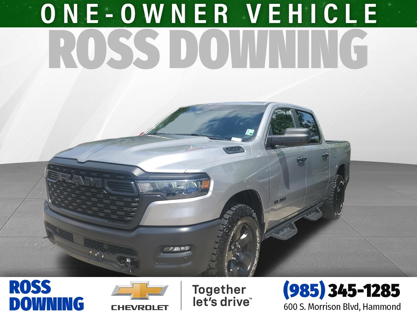 2025 Ram 1500 Warlock Silver at Ross Downing Buick GMC
