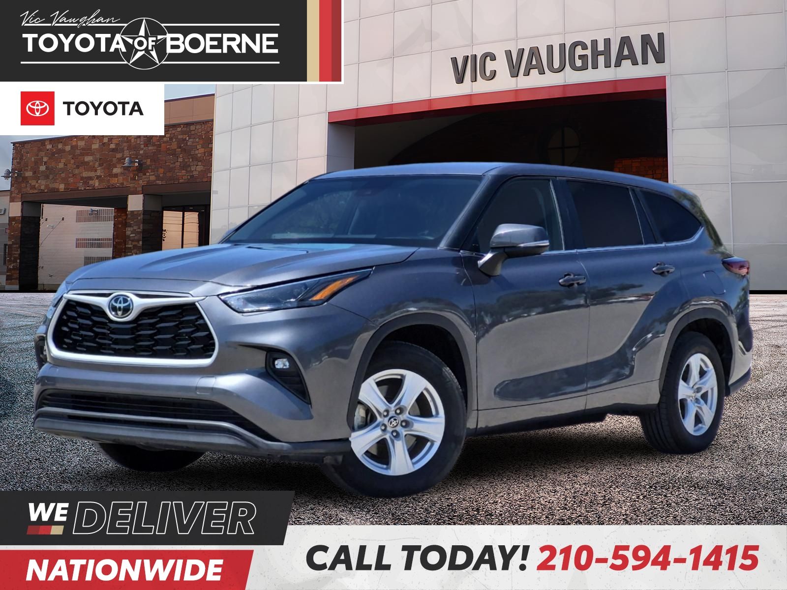 Magnetic Gray Metallic 2025 Toyota Highlander SUV / Crossover Front-Wheel Drive 8-Speed Automatic