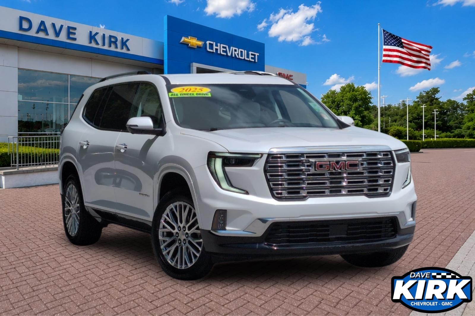 White Frost 2025 GMC Acadia SUV / Crossover Four-Wheel Drive 8-Speed Automatic