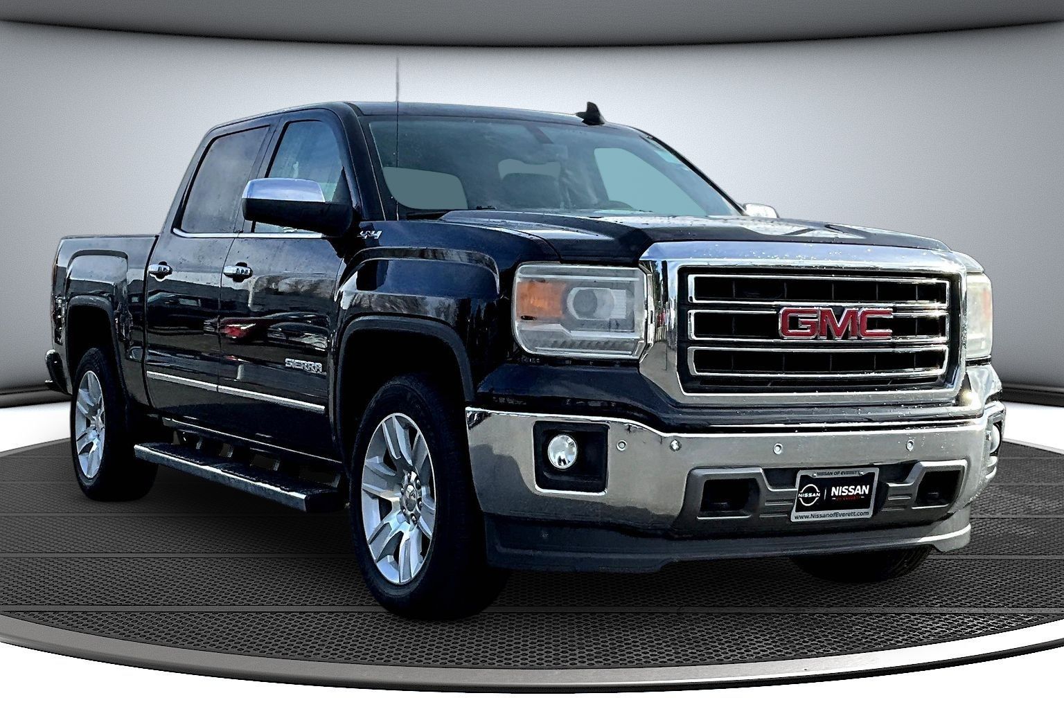 Onyx Black 2015 GMC Sierra 1500 SLT Crew Cab 4WD Pickup Truck Four-Wheel Drive 6-Speed Automatic Overdrive