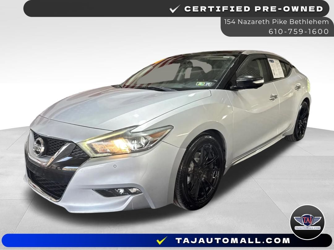 Brilliant Silver 2017 Nissan Maxima Sedan Front-Wheel Drive Continuously Variable Transmission