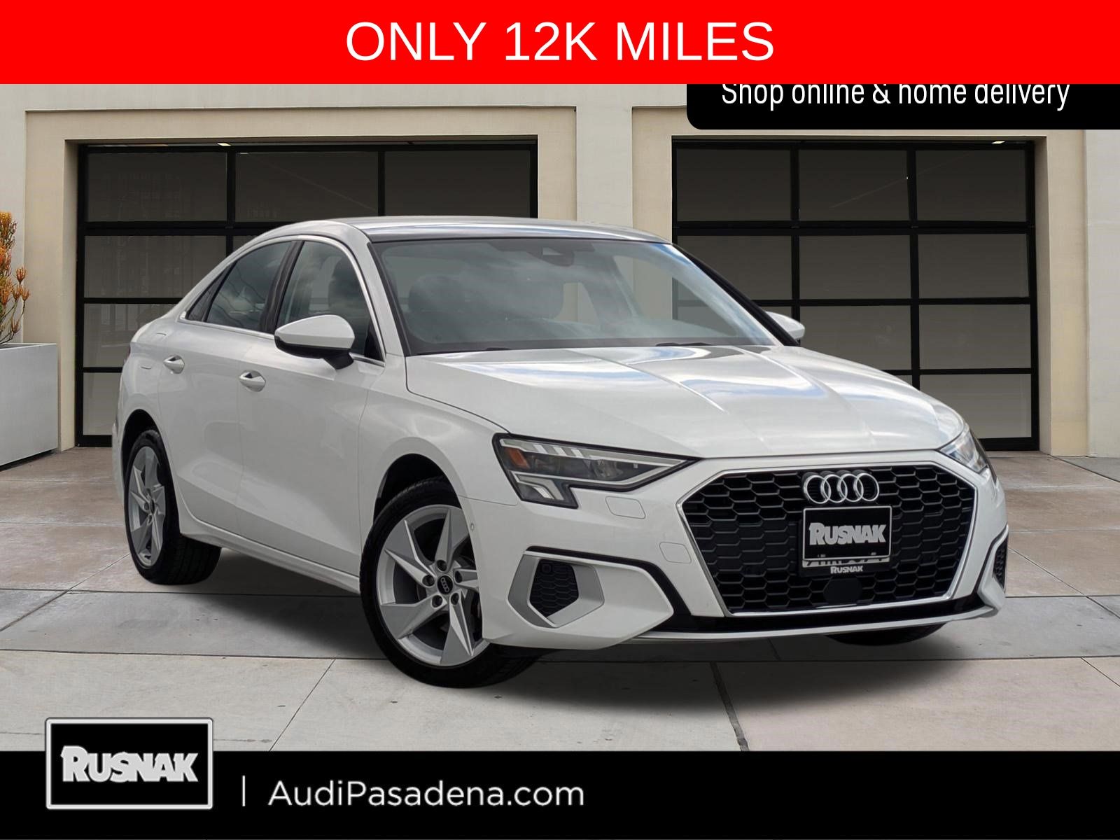 Ibis White 2023 Audi A3 Sedan Front-Wheel Drive 7-Speed Automatic