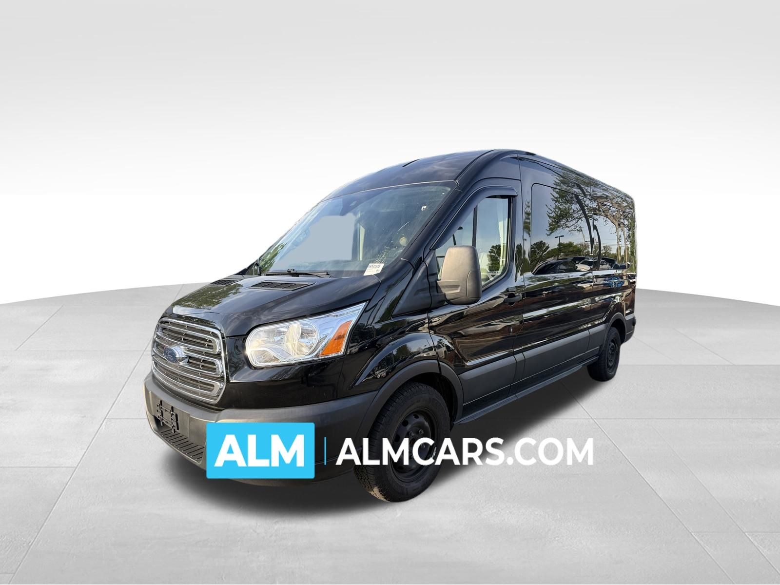 Shadow Black 2019 Ford Transit Passenger 350 XLT Medium Roof LWB RWD with Sliding Passenger-Side Door Van Rear-Wheel Drive 6-Speed Automatic Overdrive