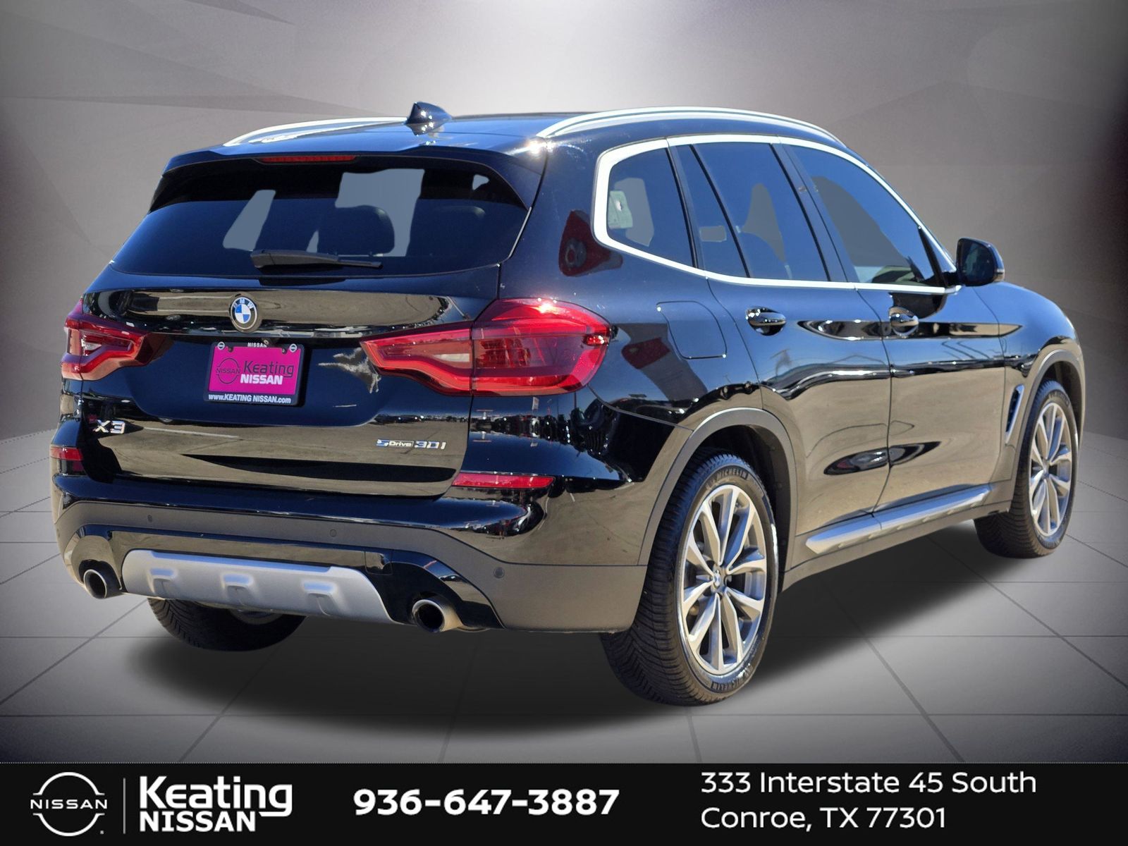 2019 BMW X3 sDrive30i Black at North Houston Mitsubishi