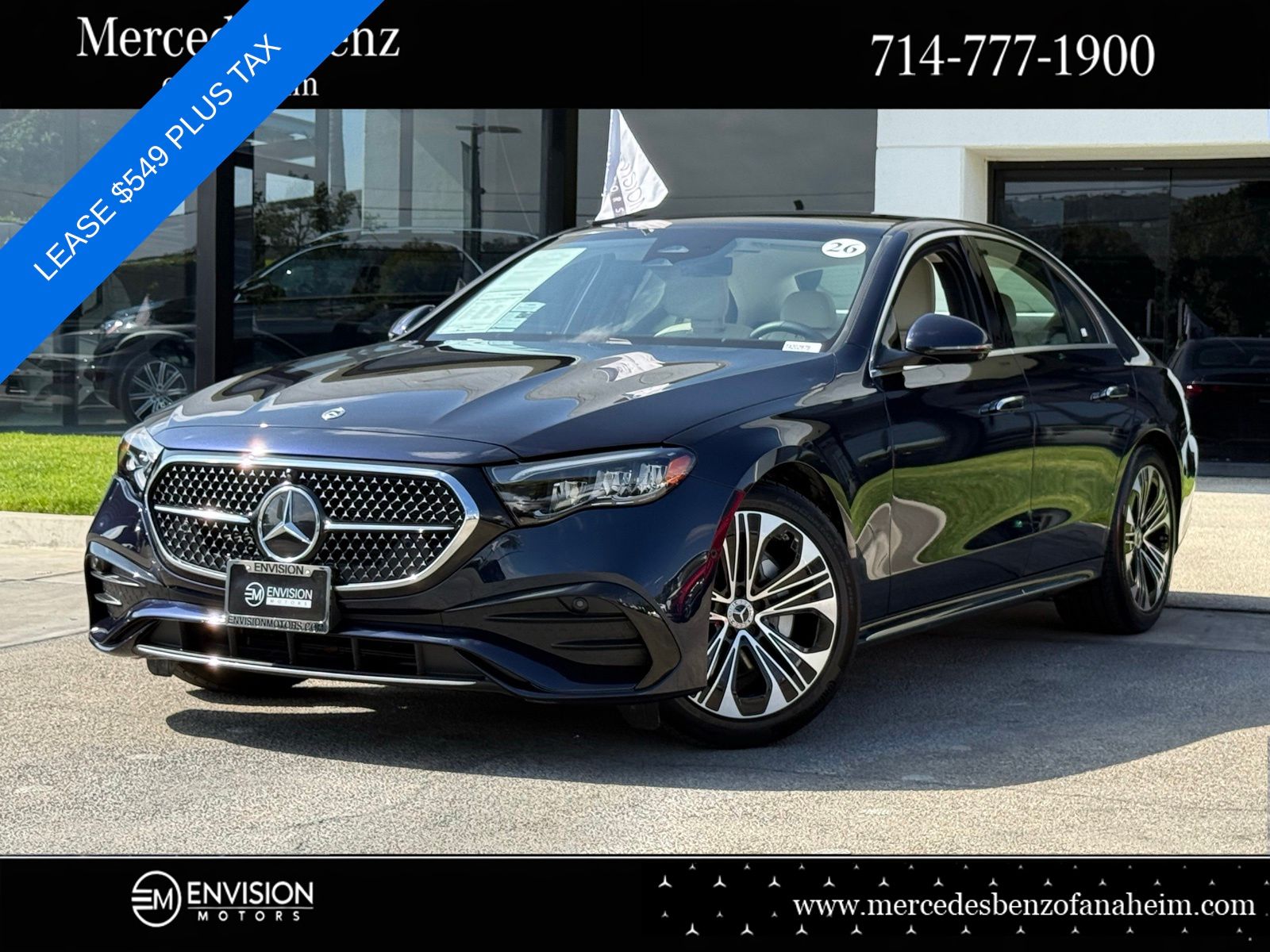 Nautical Blue Metallic 2026 Mercedes-Benz E-Class Sedan Rear-Wheel Drive 9-Speed Automatic