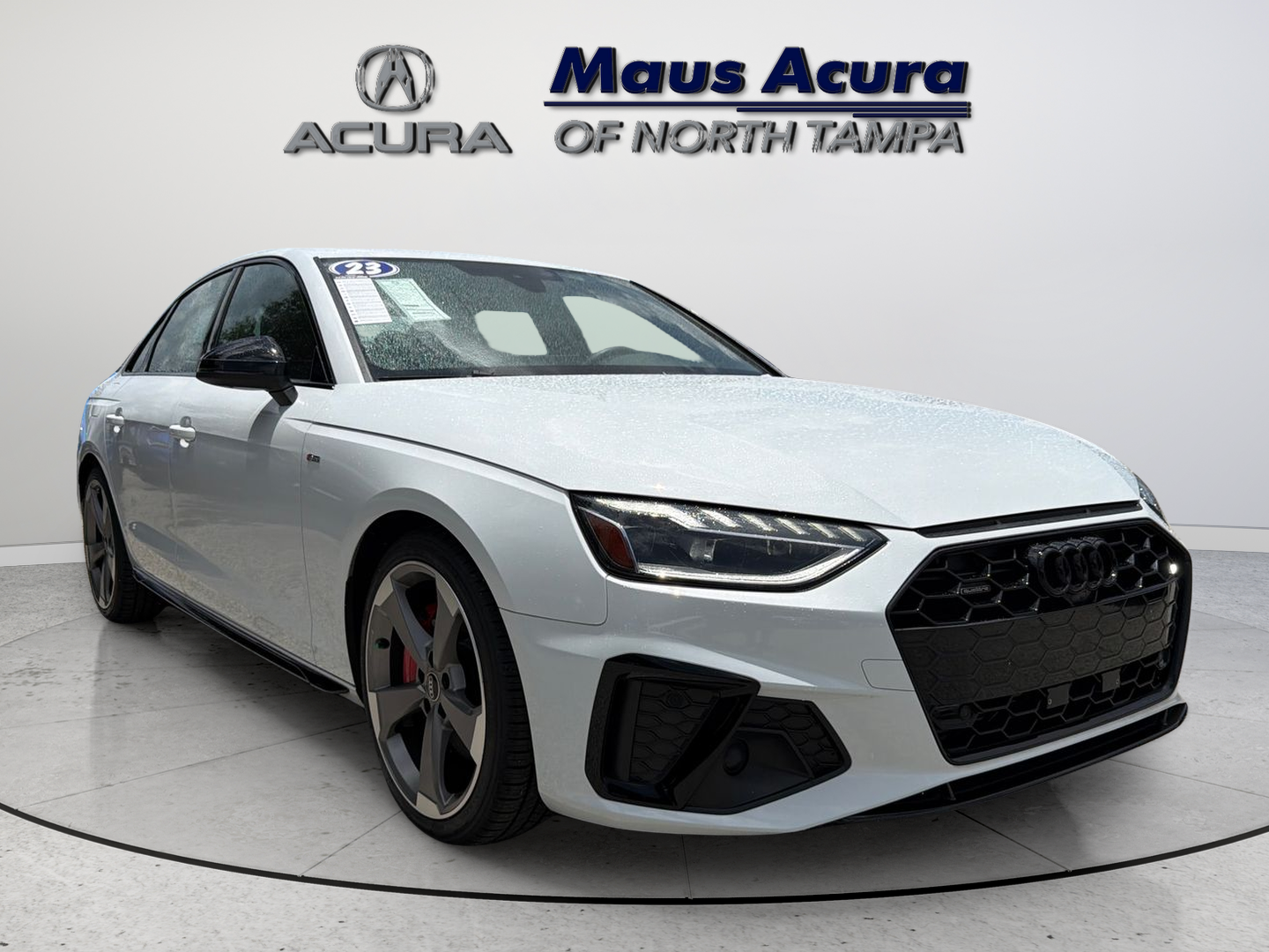 Glacier White 2023 Audi A4 Sedan All-Wheel Drive 7-Speed Automatic