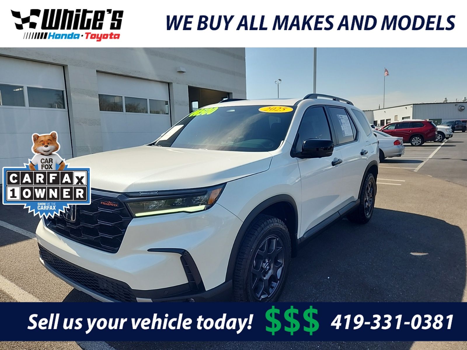 Platinum White Pearl 2025 Honda Pilot TrailSport AWD SUV / Crossover All-Wheel Drive Automatic