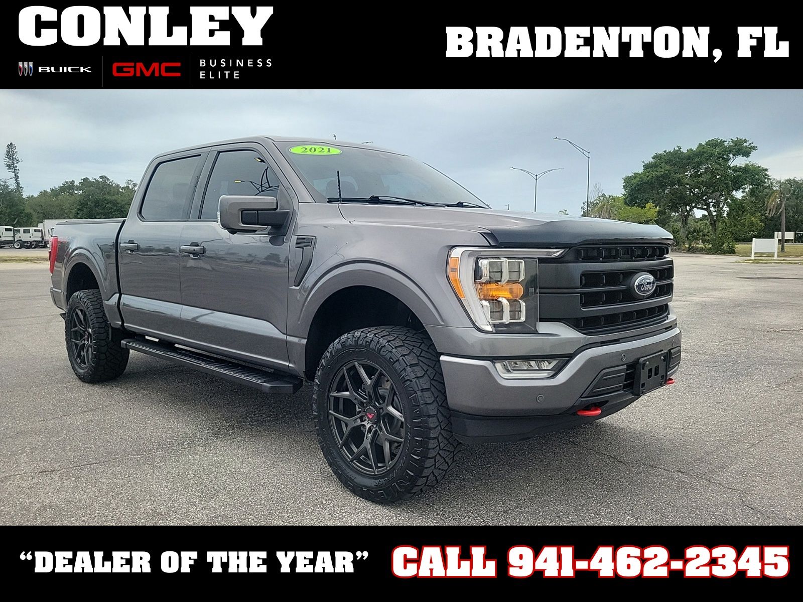 Gray Metallic 2021 Ford F-150 Pickup Truck Four-Wheel Drive Automatic
