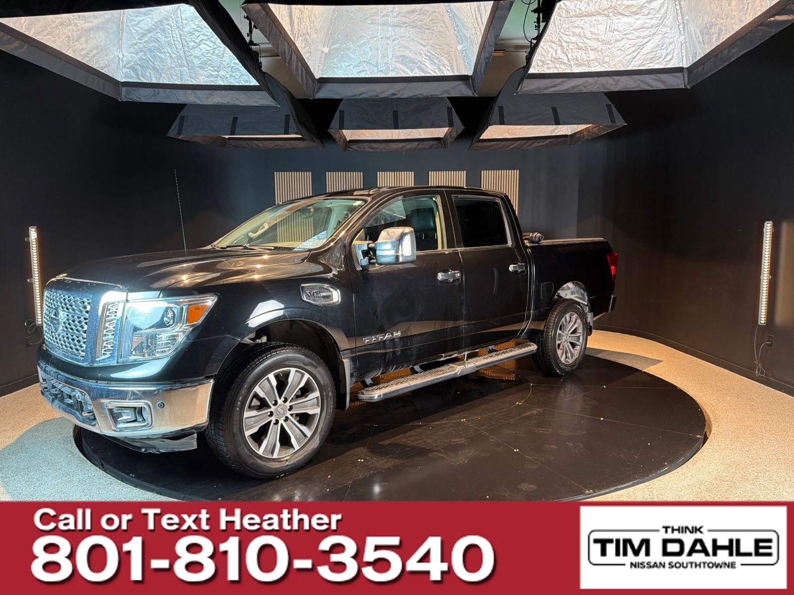 Black 2017 Nissan Titan Pickup Truck Four-Wheel Drive 7-Speed Automatic