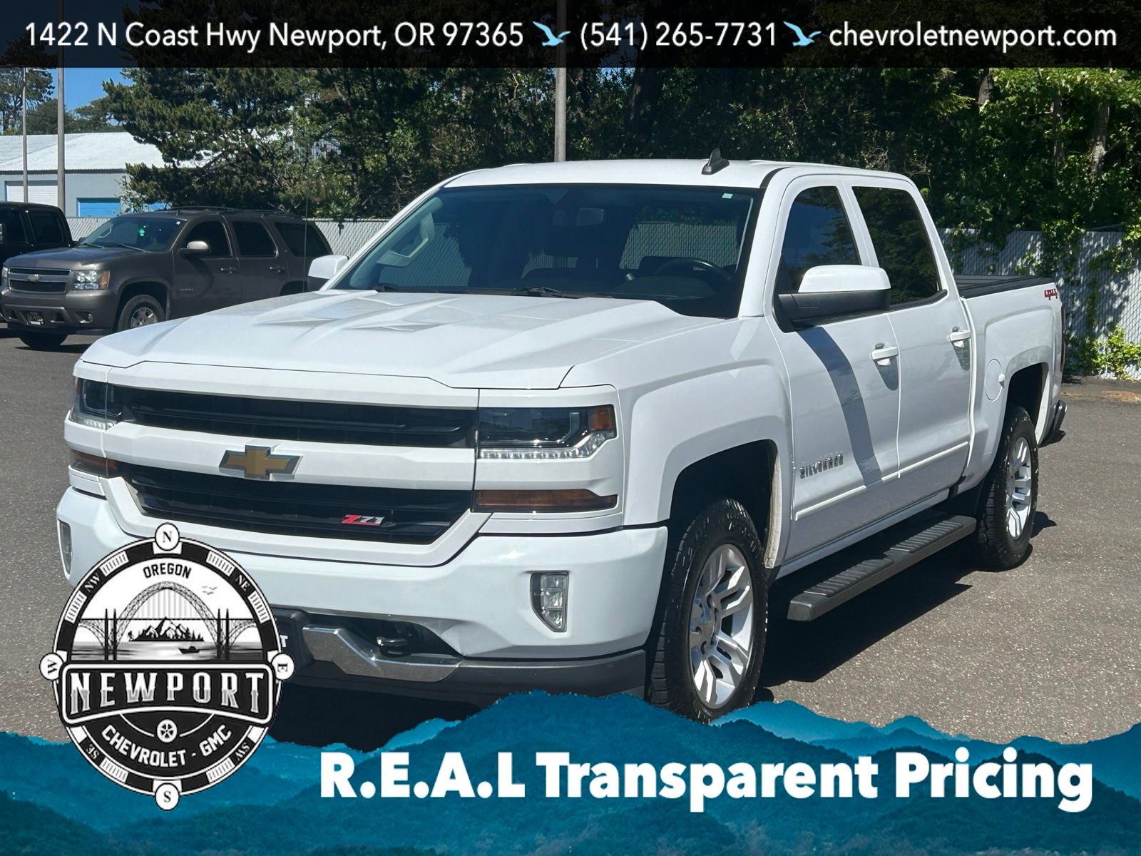 Summit White 2018 Chevrolet Silverado 1500 LT Crew Cab 4WD Pickup Truck Four-Wheel Drive 6-Speed Automatic Overdrive