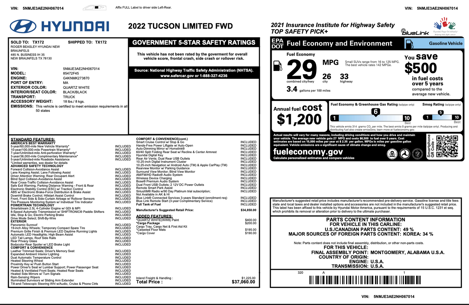 2022 Hyundai Tucson Limited Gray at Baytown Hyundai