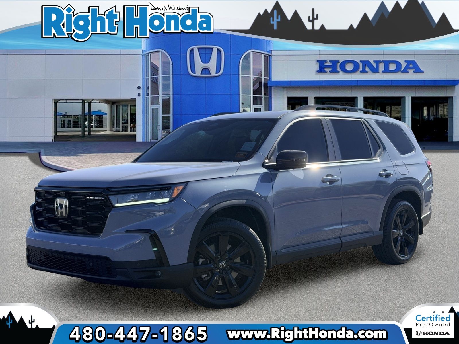 Sonic Gray Pearl 2025 Honda Pilot Black Edition AWD SUV / Crossover All-Wheel Drive Automatic