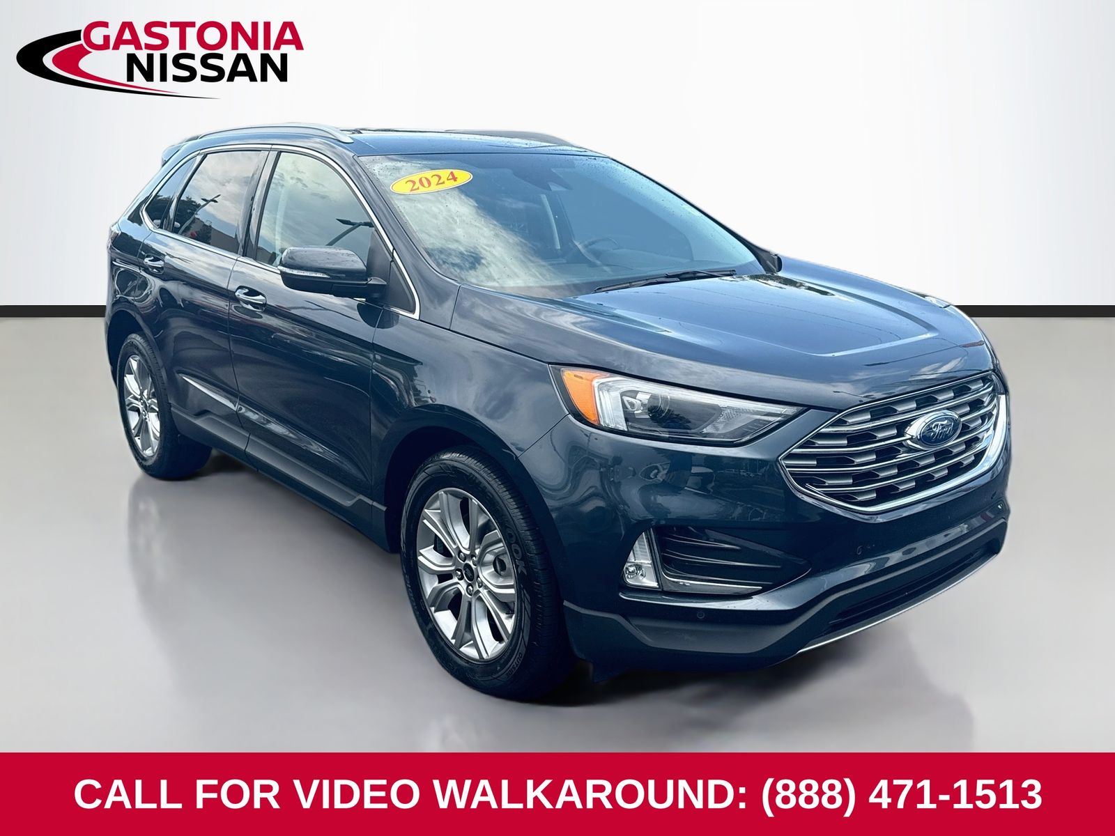 Blue Metallic 2024 Ford Edge SUV / Crossover All-Wheel Drive 8-Speed Automatic