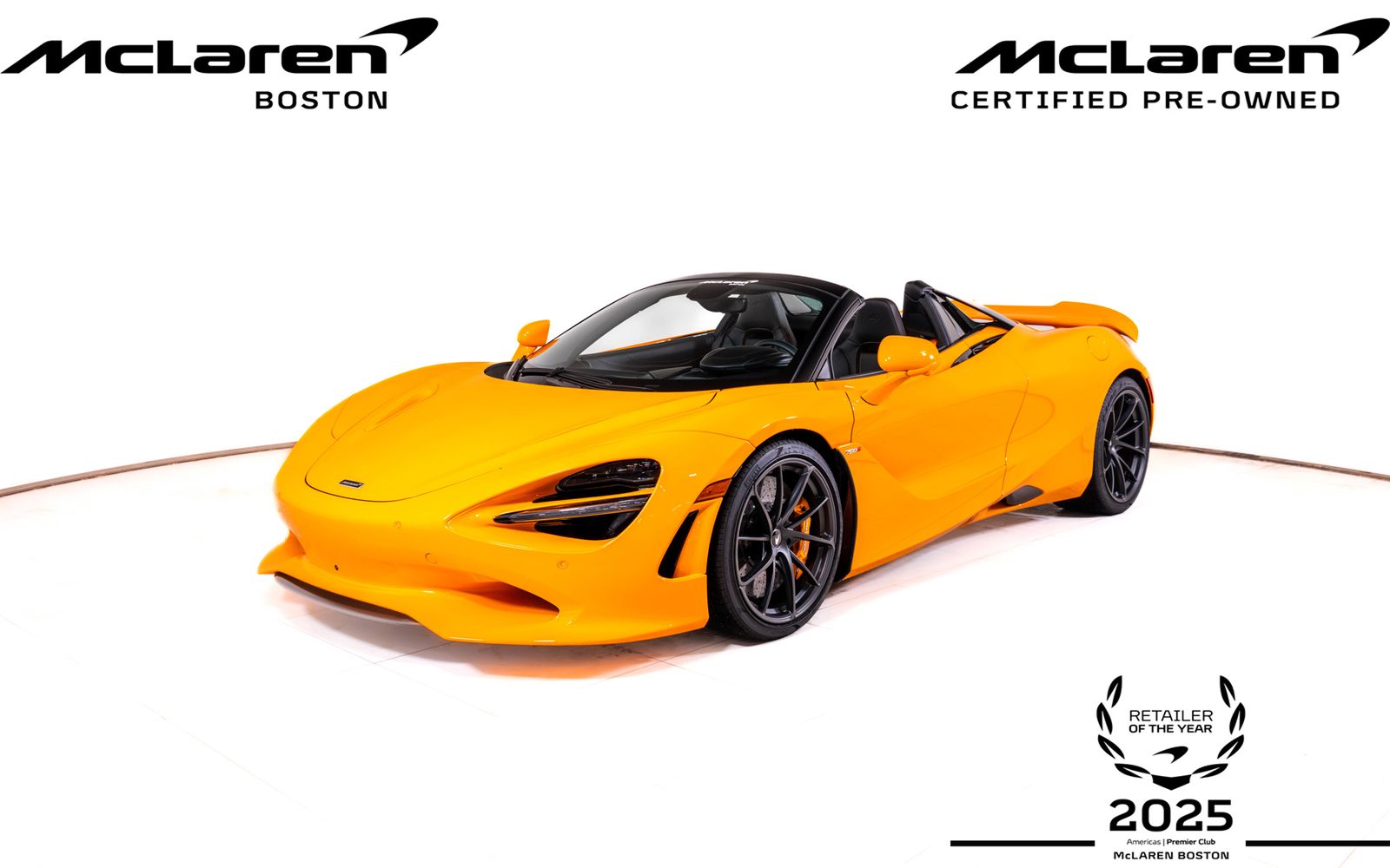 McLaren Orange 2026 McLaren 750S Spider RWD Convertible Rear-Wheel Drive 7-Speed Automatic