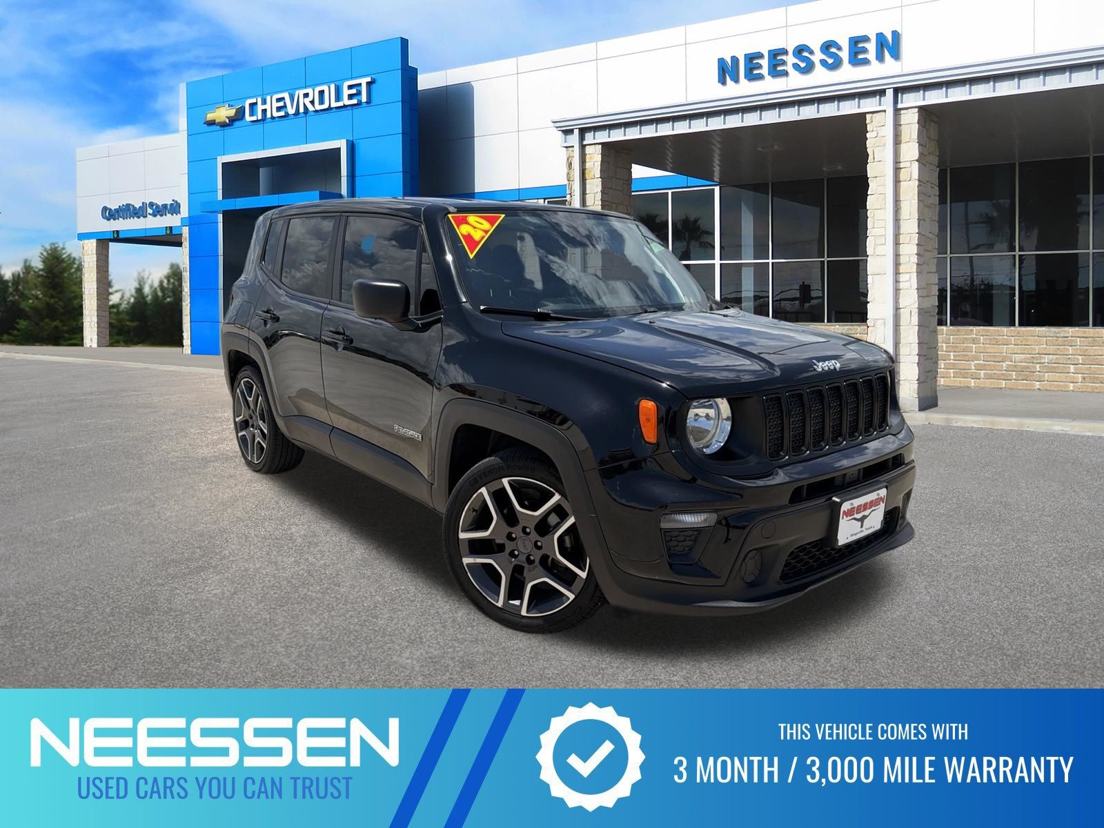Black Clearcoat 2020 Jeep Renegade SUV / Crossover Front-Wheel Drive 9-Speed Automatic