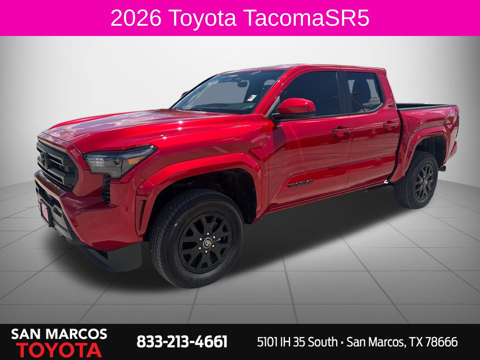 Supersonic Red 2026 Toyota Tacoma Pickup Truck Four-Wheel Drive 8-Speed Automatic