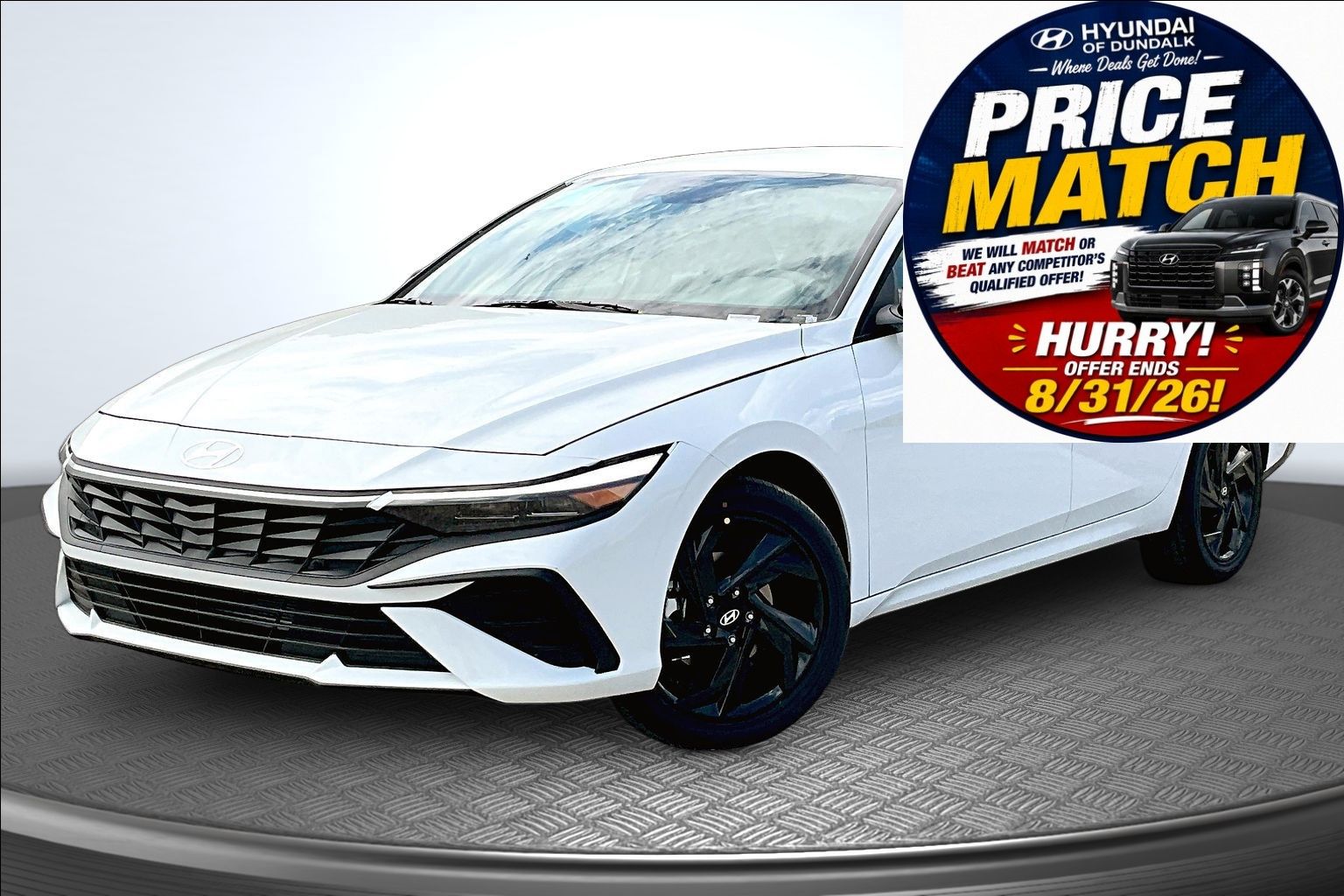 Serenity White 2026 Hyundai Elantra Sedan Front-Wheel Drive Continuously Variable Transmission