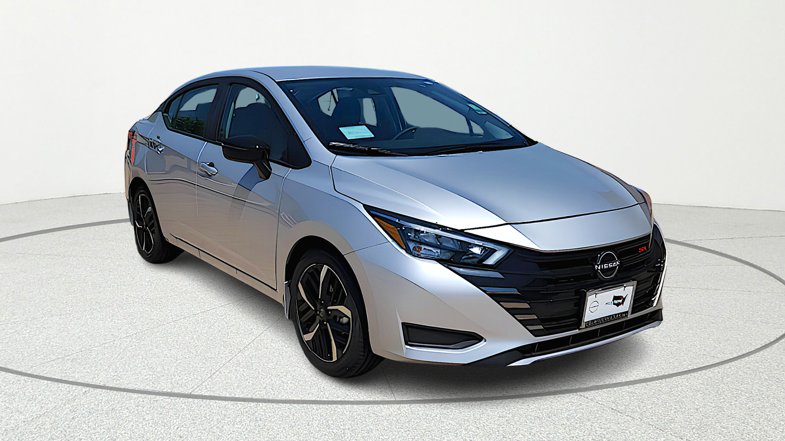 Brilliant Silver Metallic 2025 Nissan Versa SR FWD Sedan Front-Wheel Drive Continuously Variable Transmission