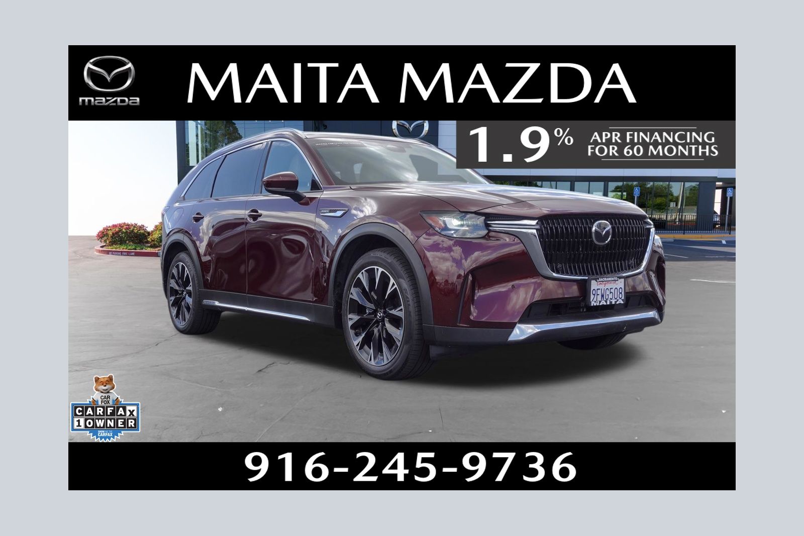 Artisan Red Premium 2024 Mazda CX-90 SUV / Crossover All-Wheel Drive 8-Speed Automatic