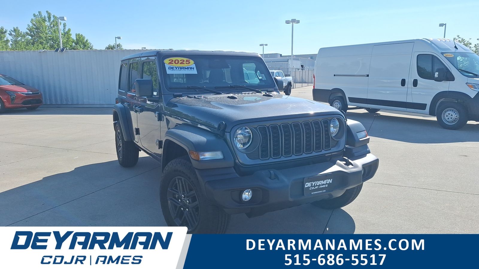 Gray (Granite Crystal Metallic Clearcoat) 2025 Jeep Wrangler Sport S 4-Door 4WD SUV / Crossover Four-Wheel Drive 8-Speed Automatic