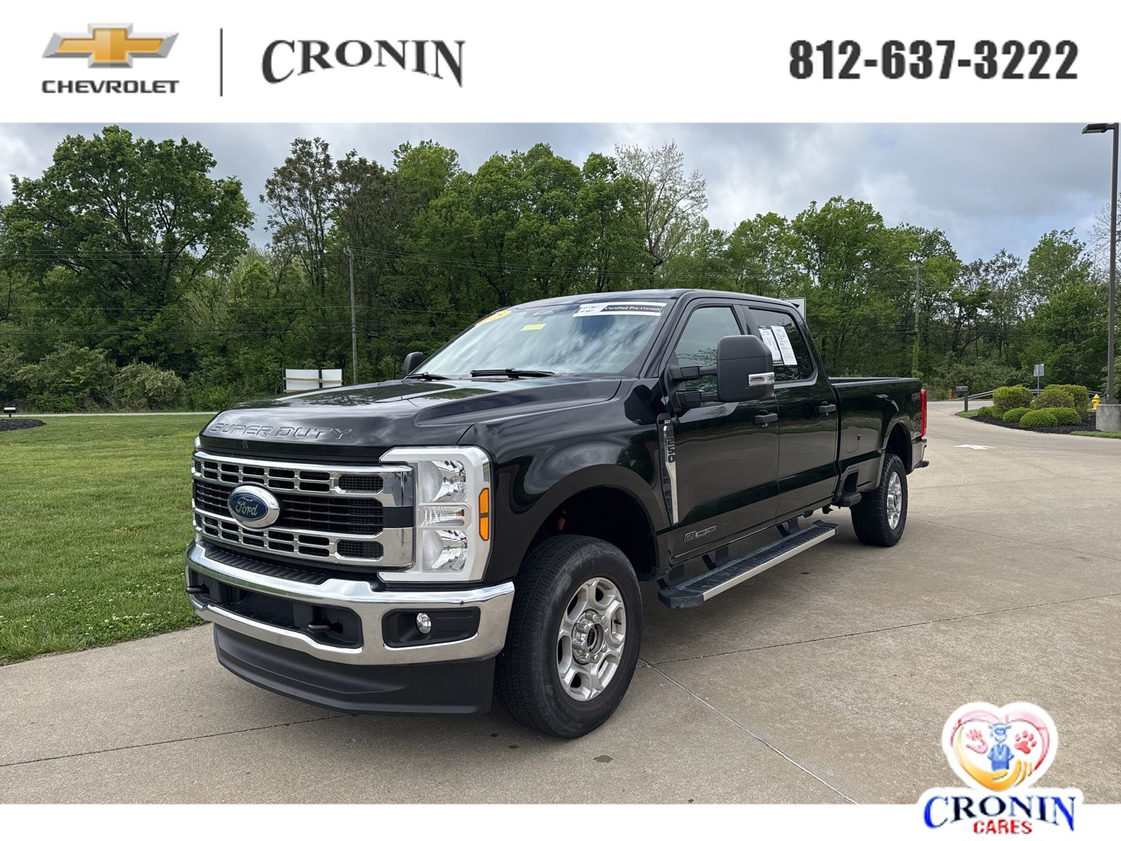 Black Metallic 2025 Ford F-250 Super Duty XLT Crew Cab 4WD Pickup Truck Four-Wheel Drive Automatic