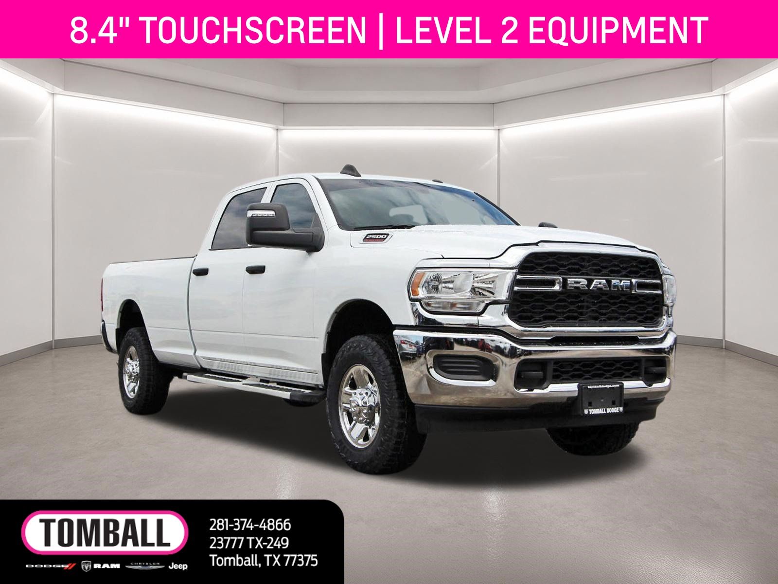 Bright White Clearcoat 2024 RAM 2500 Pickup Truck Four-Wheel Drive 8-Speed Automatic