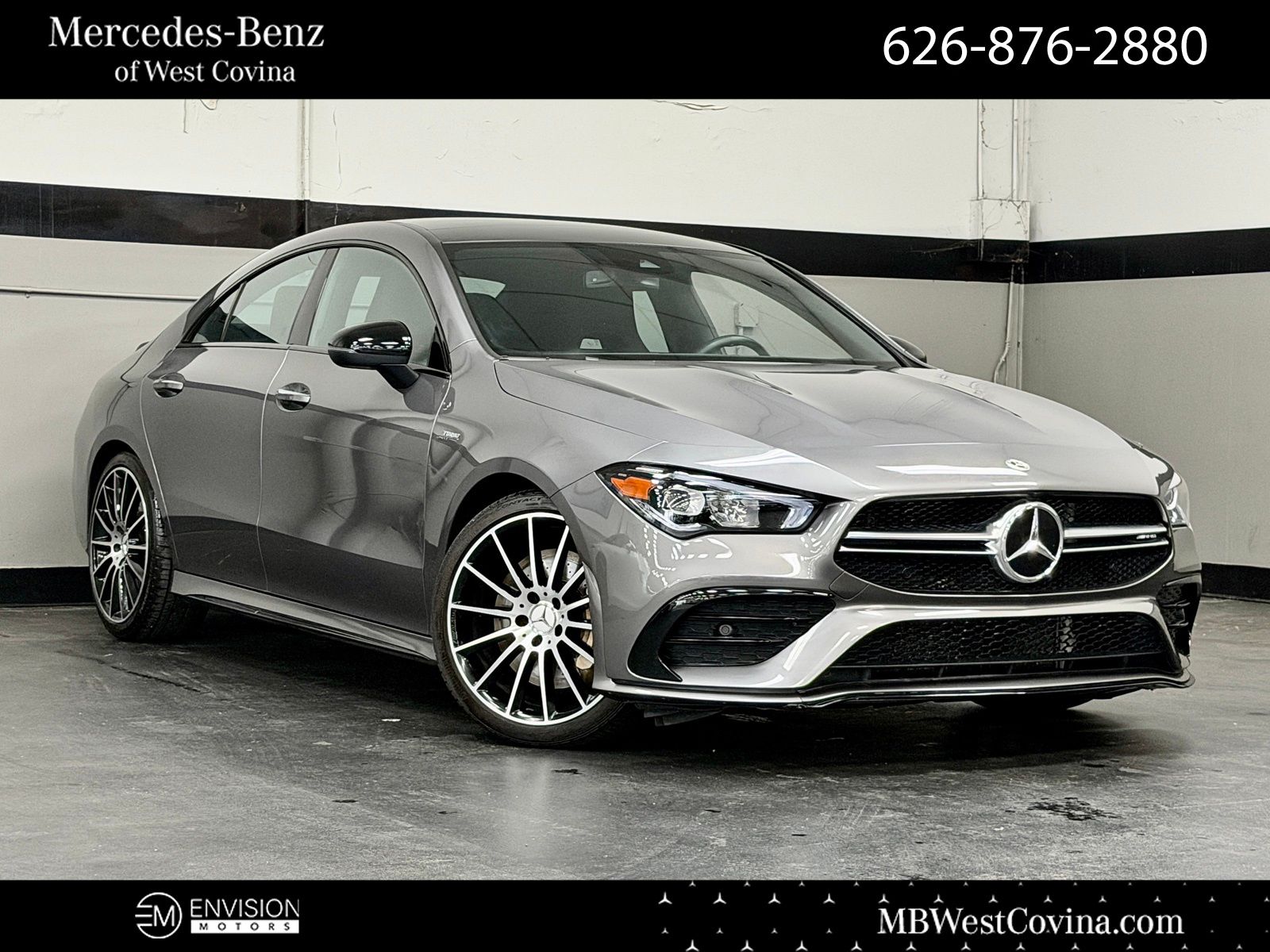 Mountain Gray Metallic 2022 Mercedes-Benz CLA AMG CLA 35 4MATIC Coupe All-Wheel Drive 7-Speed Automatic