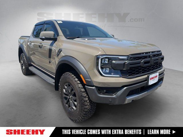 Gray 2025 Ford Ranger Raptor SuperCrew 4WD Pickup Truck Four-Wheel Drive Automatic
