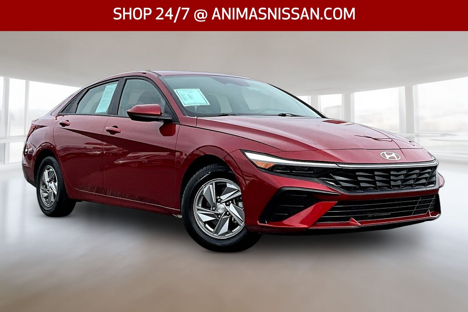 Ultimate Red 2024 Hyundai Elantra SE FWD Sedan Front-Wheel Drive Continuously Variable Transmission