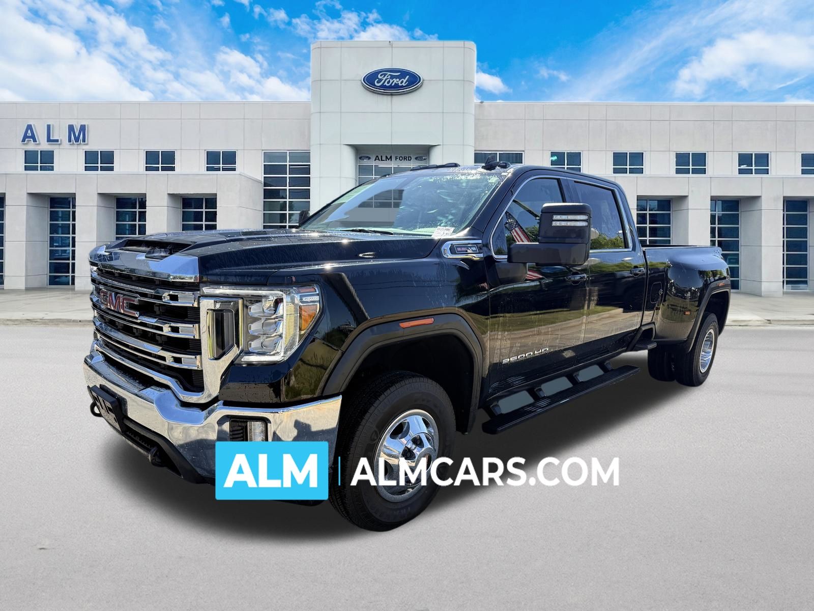 Onyx Black 2021 GMC Sierra 3500HD SLE Crew Cab 4WD Pickup Truck Four-Wheel Drive 6-Speed Automatic