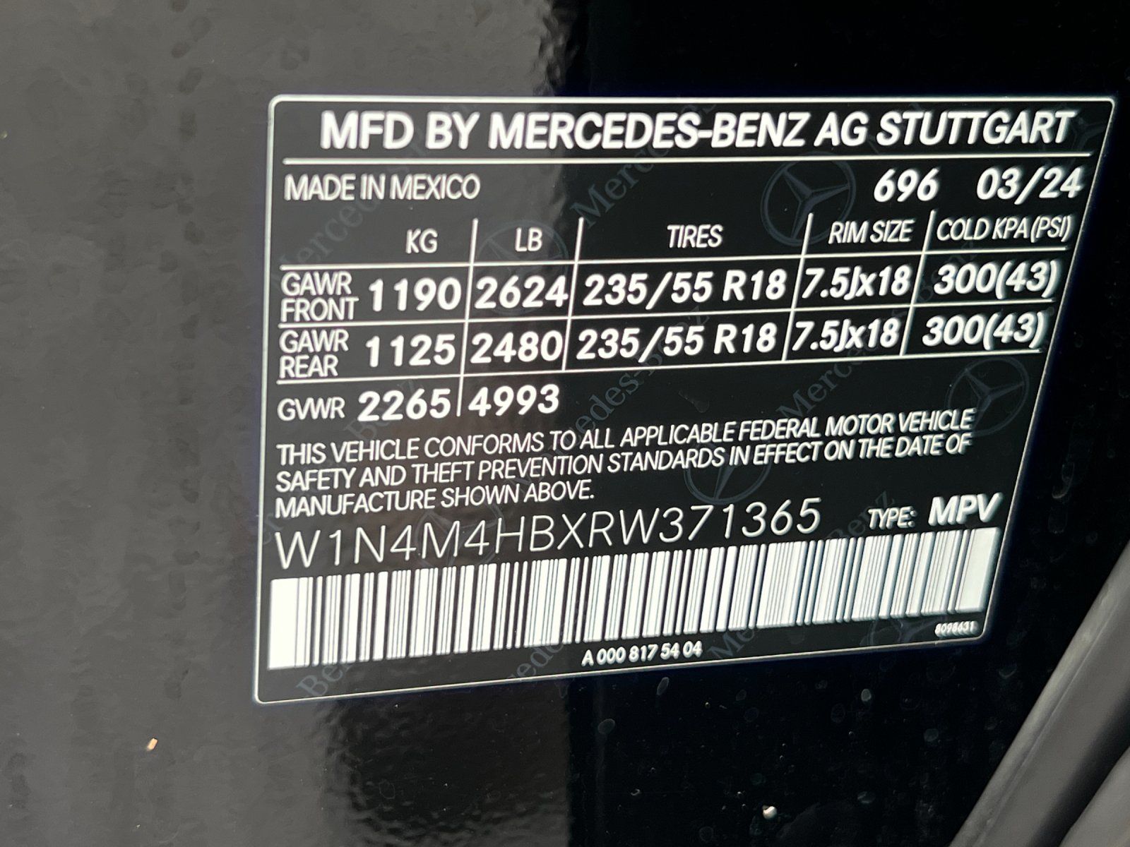 used 2024 Mercedes-Benz GLB car, priced at $39,999