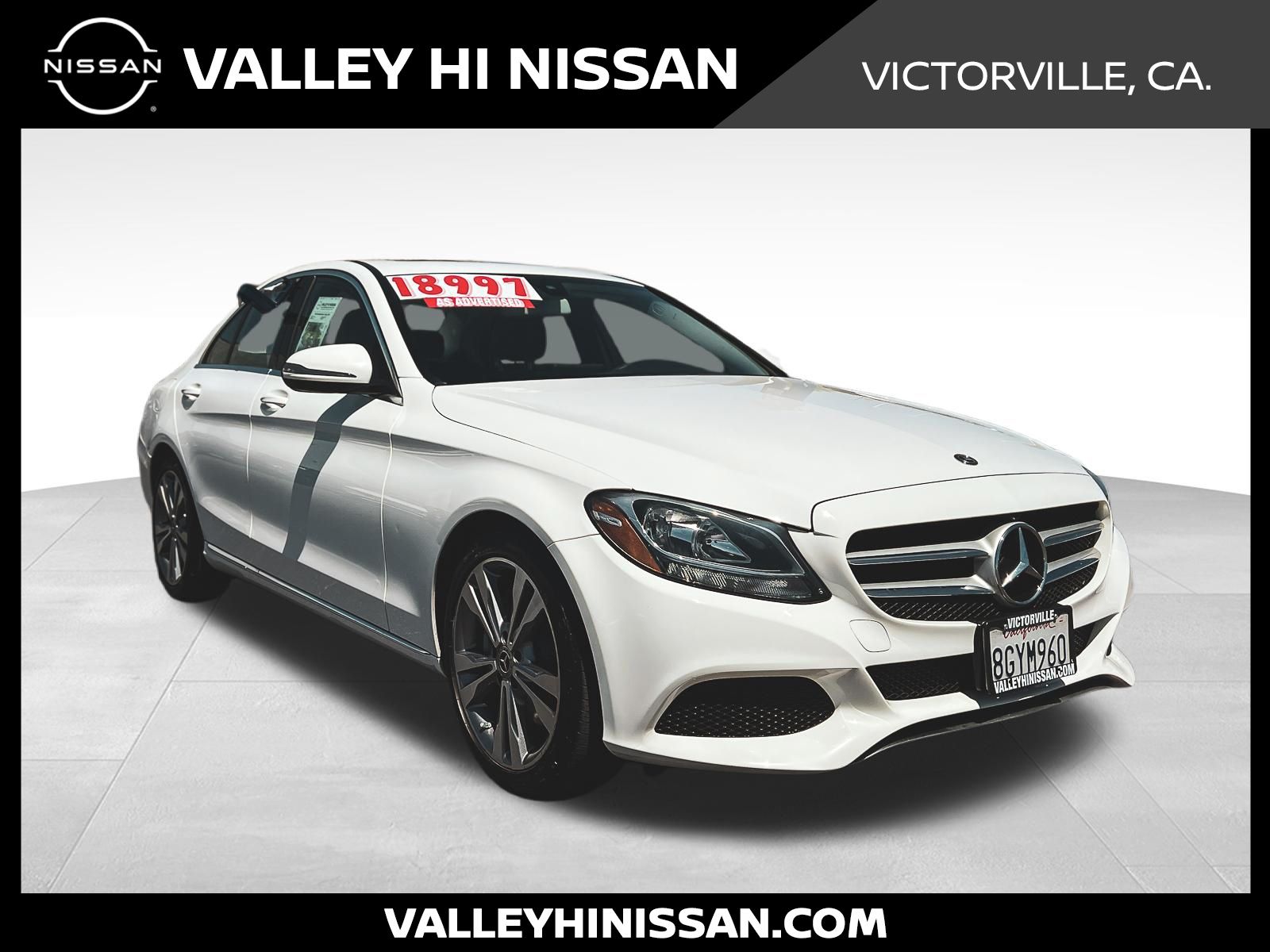 White 2018 Mercedes-Benz C-Class Sedan Rear-Wheel Drive 9-Speed Automatic