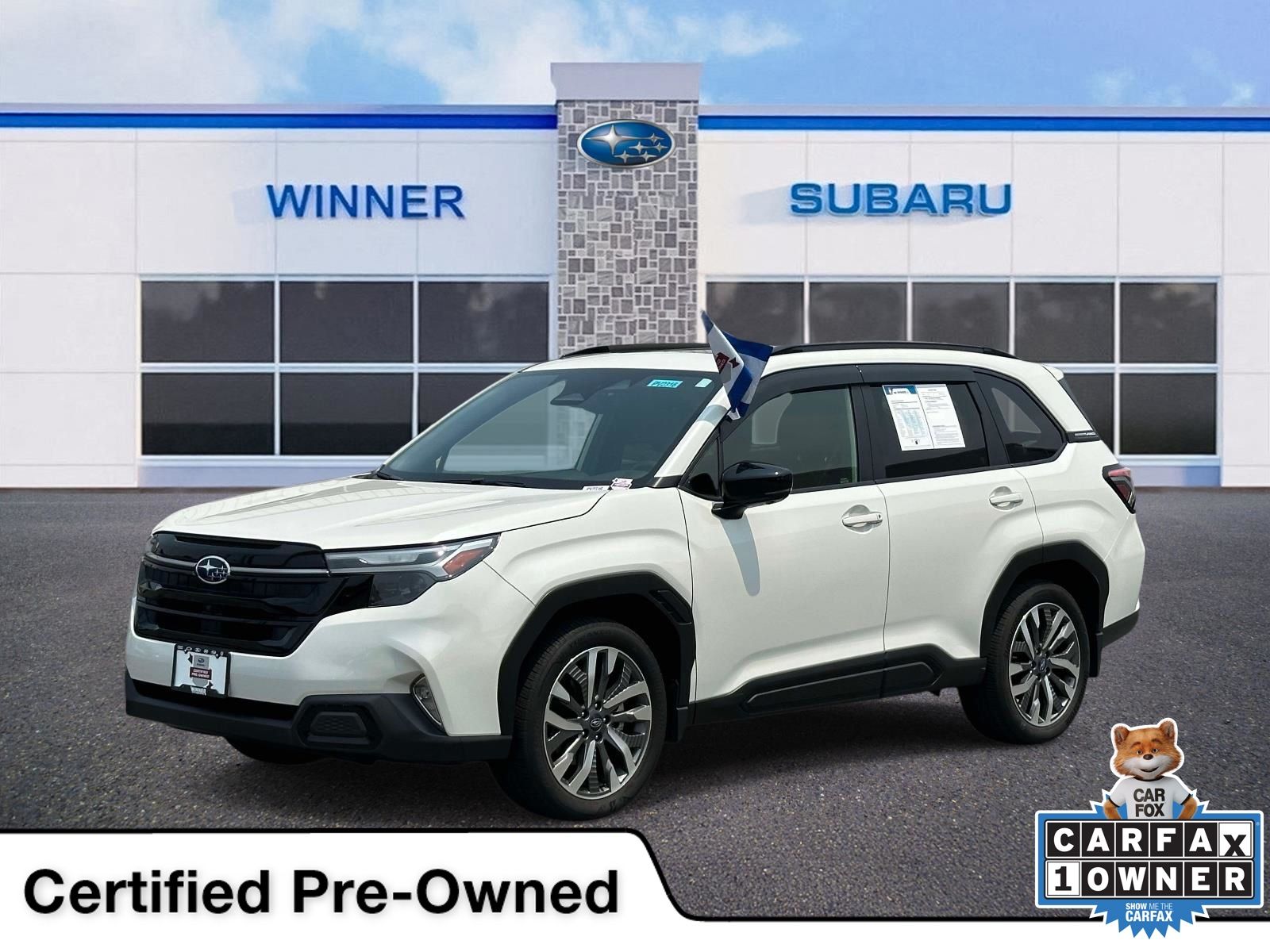 Crystal White Pearl 2025 Subaru Forester SUV / Crossover All-Wheel Drive Continuously Variable Transmission