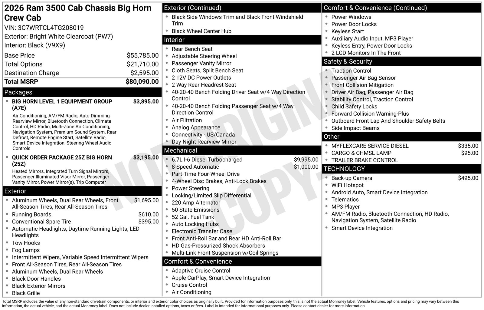 New 2026 Bright White Clear-Coat Exterior Paint RAM Tradesman image 4