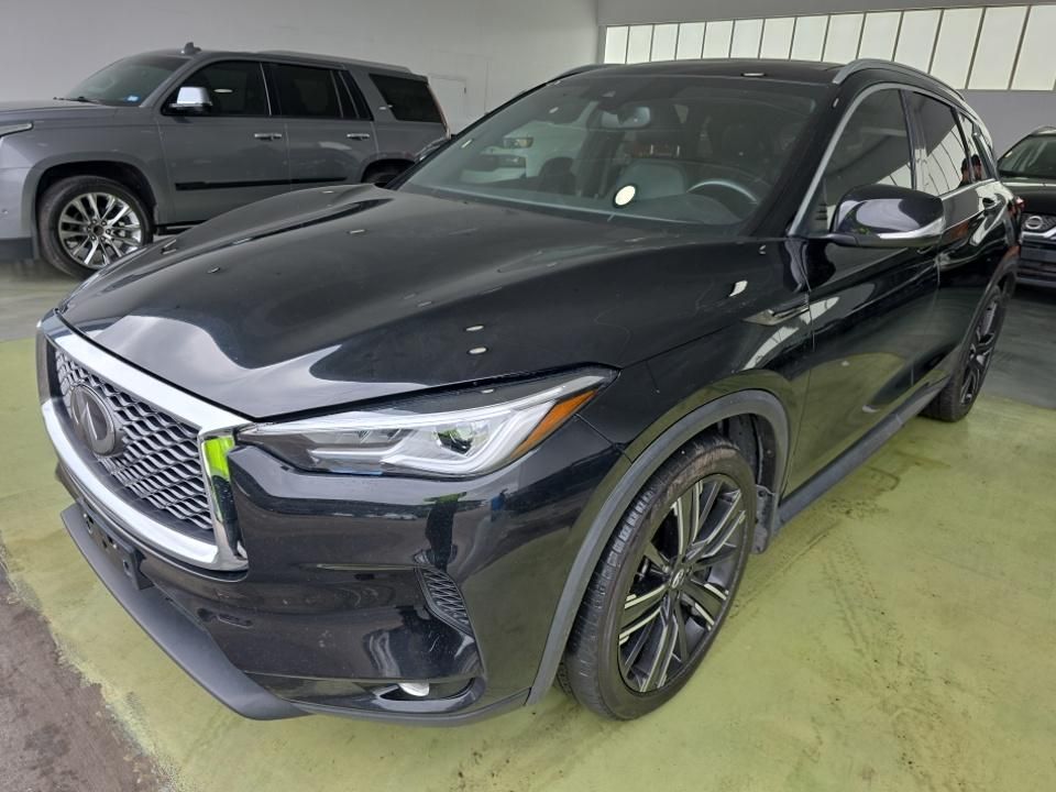 Black Obsidian 2021 INFINITI QX50 Luxe FWD SUV / Crossover Front-Wheel Drive Continuously Variable Transmission