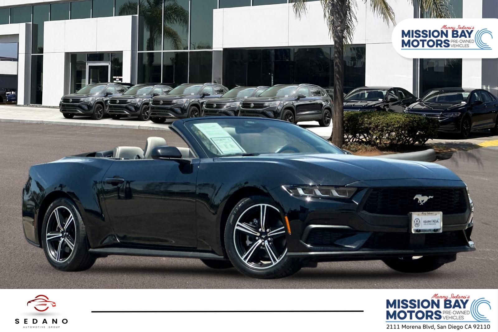 Shadow Black 2024 Ford Mustang Convertible Rear-Wheel Drive Automatic