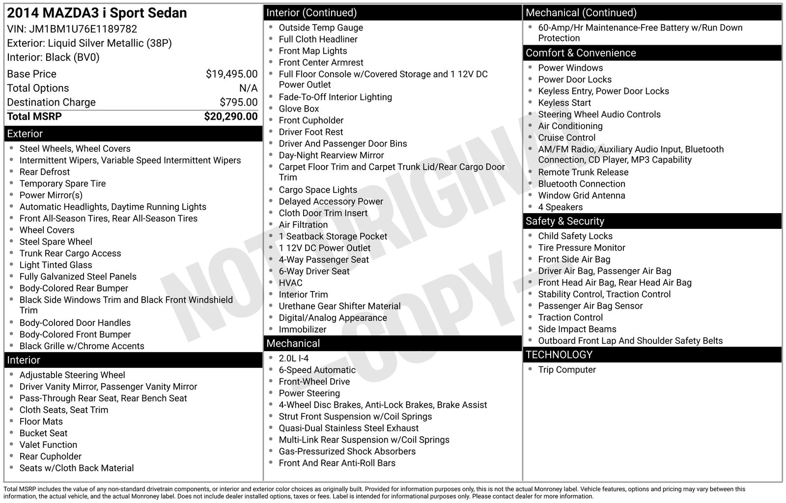 Used Car 2014 Mazda Mazda3  I Sport For Sale Under $15,000 In Austin, Texas