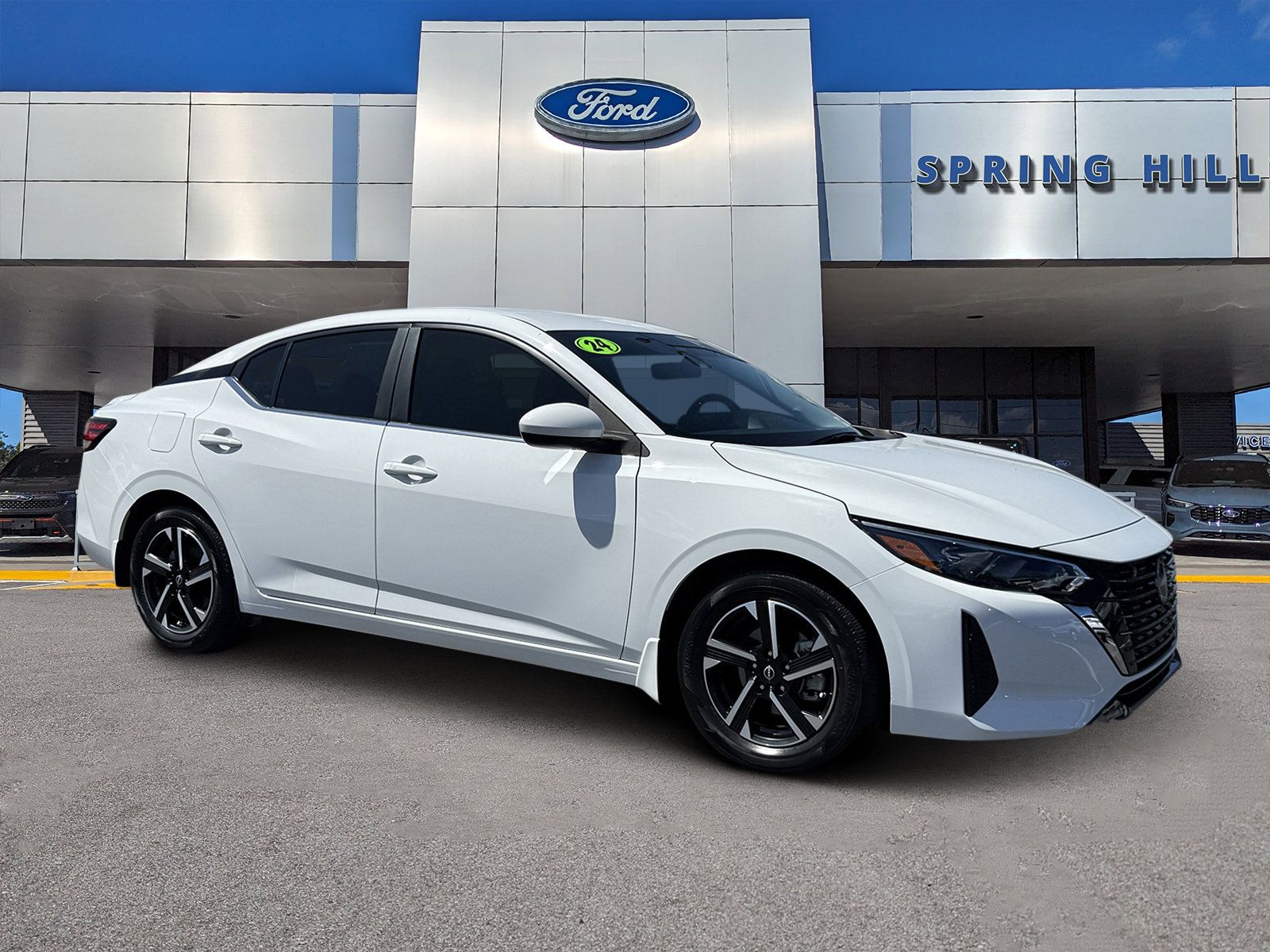 White (Fresh Powder) 2024 Nissan Sentra Sedan Front-Wheel Drive Continuously Variable Transmission