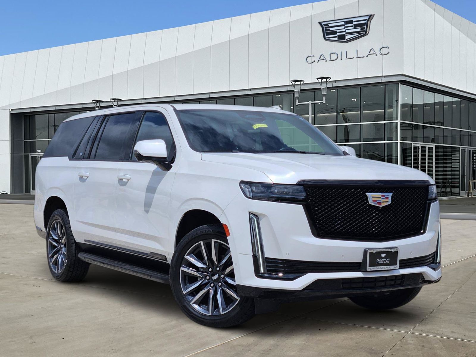 Crystal White Tricoat 2023 Cadillac Escalade ESV SUV / Crossover Four-Wheel Drive Automatic